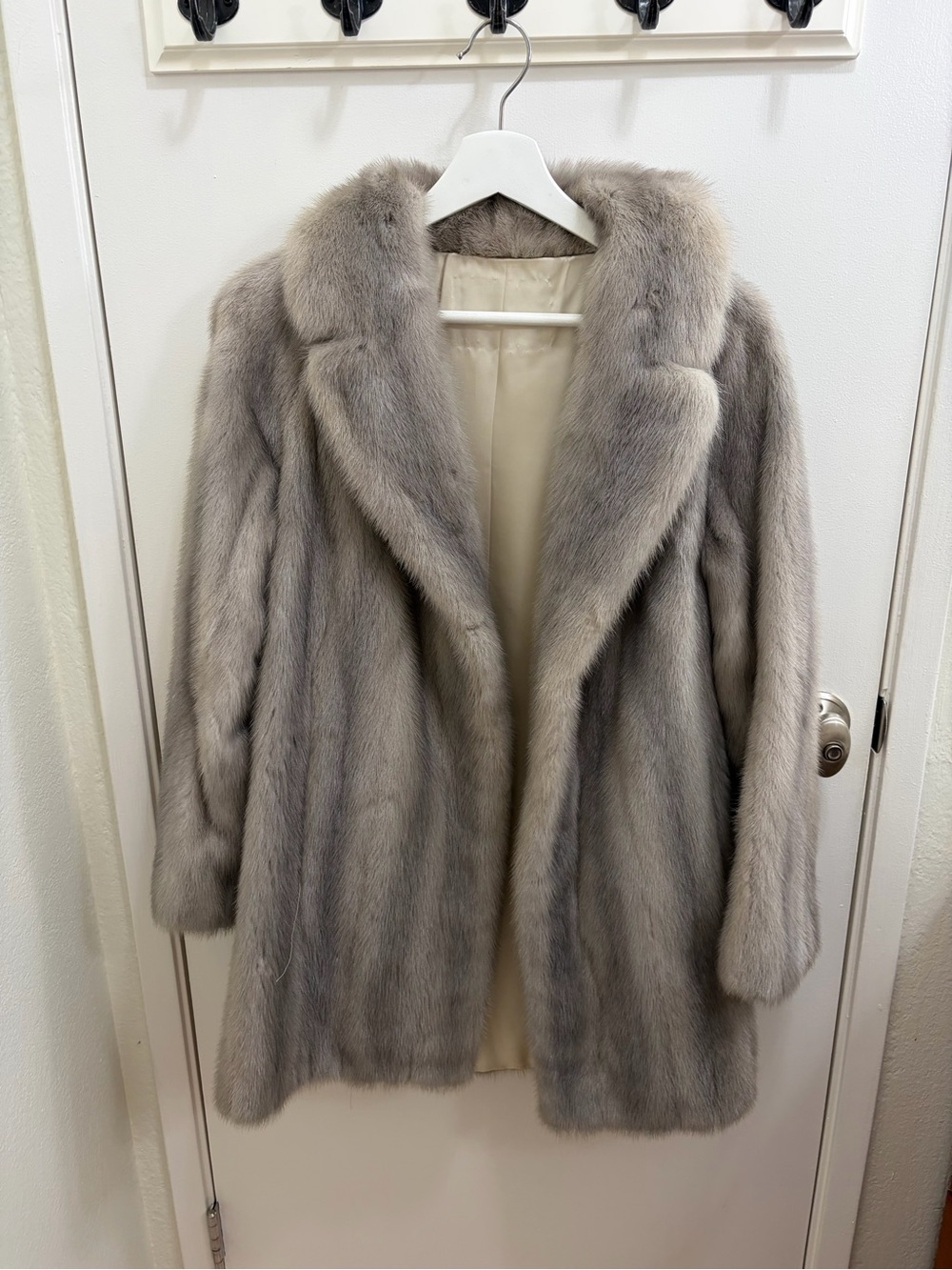 Women's Sapphire Genuine Mink Fur Coat